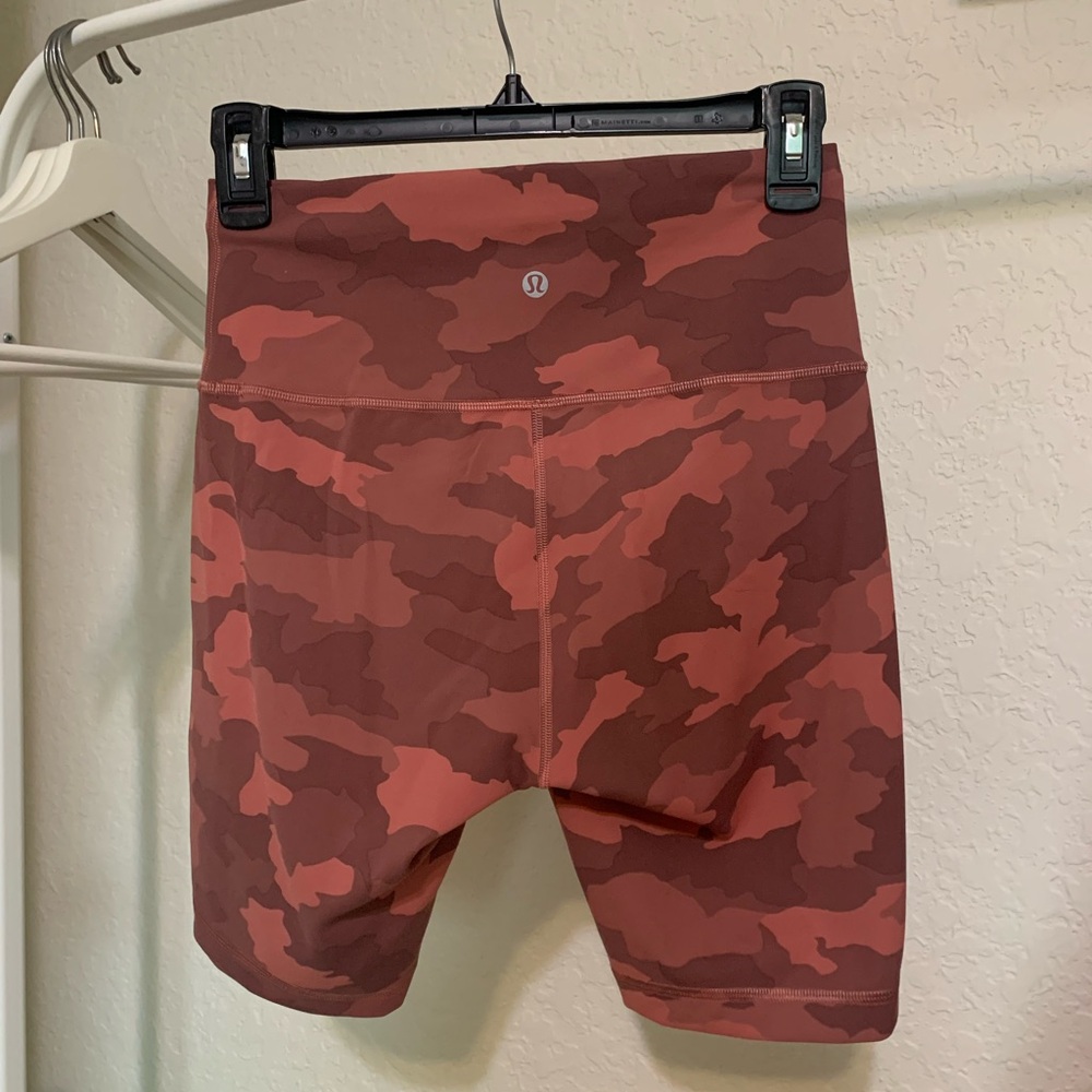 Red camo Lululemon shorts